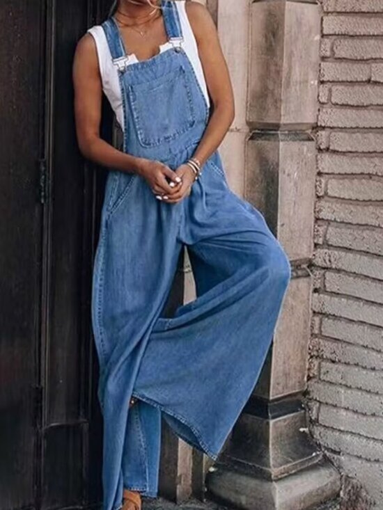 Pants - Wide Leg Bib Overalls